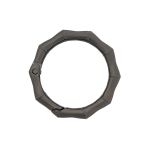 Карабин металл кольцо ⌀32 мм, декоративный, черный никель, MB_2231, 6 шт