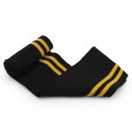 Подвяз (довяз) трикотажный 7.5х80 см, однослойный в полоску, черный/золото