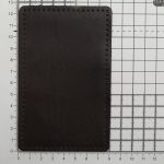 Заплатки пришивные из кожи, прямоугольник 8х12,7см с перфорацией, 2 шт, 100% кожа, 03 темно-коричневый, 9123