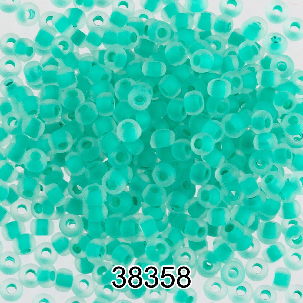 Бисер Preciosa круглый 10/0, 2.3 мм, 500 г, 38358 (Ф204) зеленый мат.