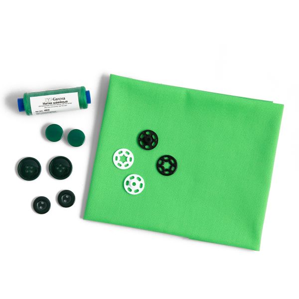 Швейный набор Школьный №1, 10 предметов, ШК-03 яр.зеленый, Gamma NSO-10