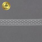 Кружево отделочное в стиле "трикотаж" 15 мм диз. 279, цв.02 молочный, уп. 27,4 м