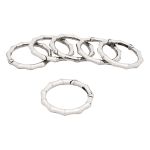 Карабин металл кольцо ⌀38 мм, декоративный, серебро (никель), MB_2231, 6 шт