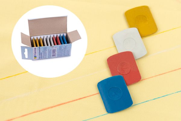 Мел портновский восковой, 10 шт, ассорти, Gamma ТС-110