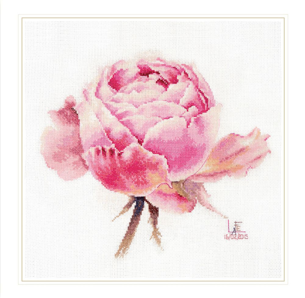 Алиса, Акварельные розы. Розовая изысканная, 26х24 см
