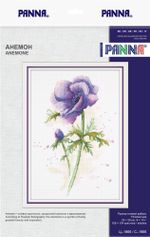 Набор для вышивания нитками Panna, Анемон, 20х29 см