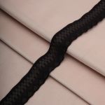 Кружево эластичное (стрейч) 25 мм / 22.86 метра, черный, 3AR2762