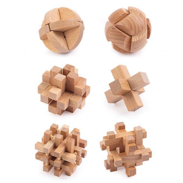 Набор Головоломок деревянных, 1 шт, №1 57 элемент, Delfbrick DLS-23