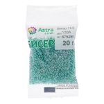 Бисер Astra&Craft 11/0 (2.1 мм), 200 г (10х20 г), цв. 120А св. бирюзовый/прозрачный глянцевый