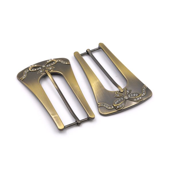 Пряжка ременная металл 3х10,5 см (антик), 2 шт