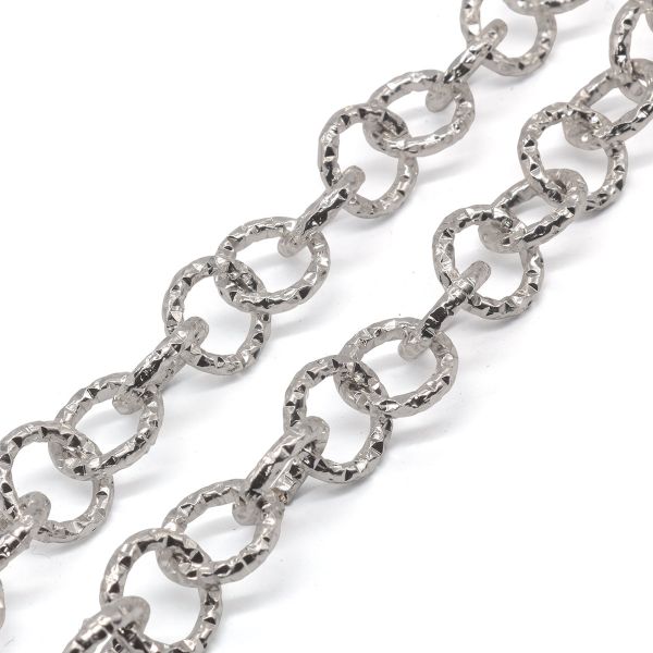 Цепь алюминиевая 2,0 мм, 11,6 мм, боб(10 м) (никель) K14333