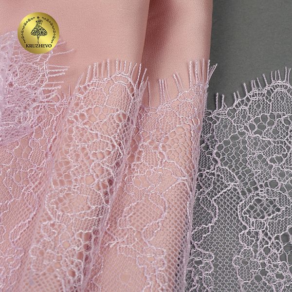 Кружево шантильи (реснички) 170 мм, A88 цв.F165 нежная сирень, 3 метра, Kruzhevo