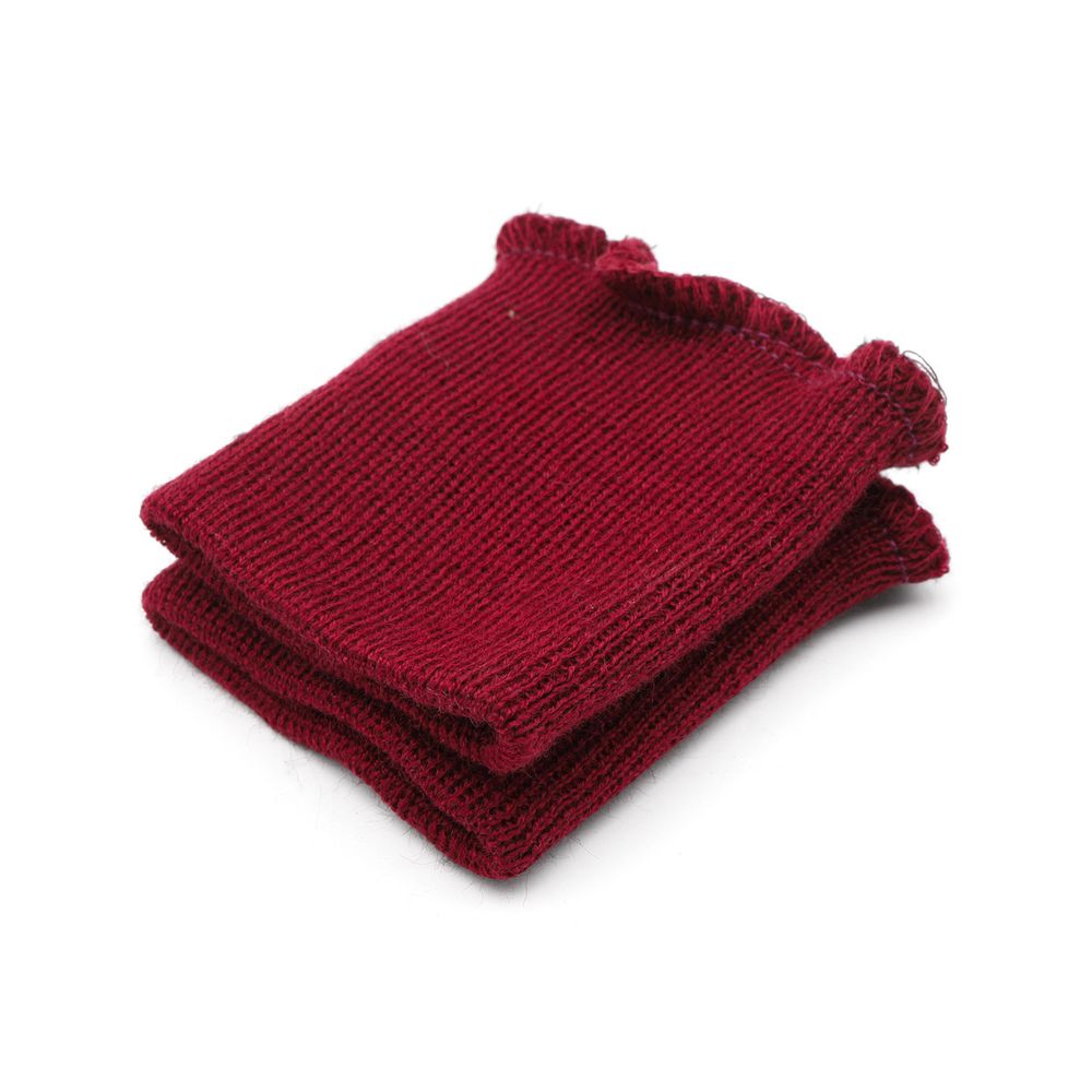 Манжеты трикотажные 6.0х7.0 см, 1 пара, тонкие малые 14 кл, 1х1, 774 георгин, тёмно-красный, бордовый