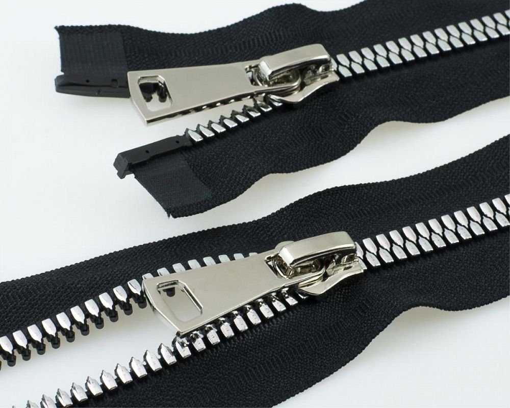 Молния трактор Т8 (8 мм) 2 зам., разъем., 110 см, никель, цв. D580 черный, MaxZipper Premium, 1 шт /TOS/