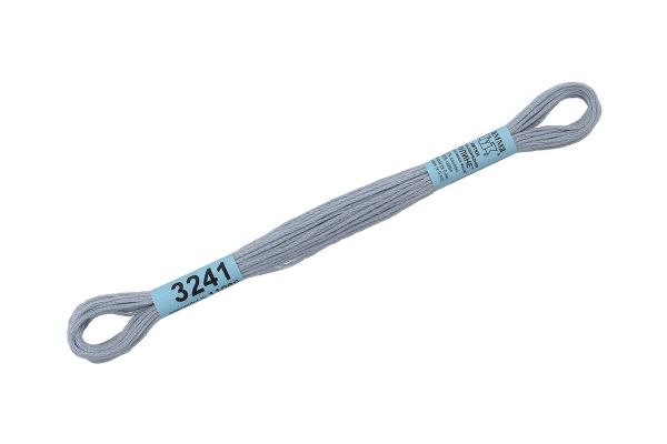 Мулине Gamma 100% хлопок, цв.3241 серо-голубой, 24 мотка по 8 метров