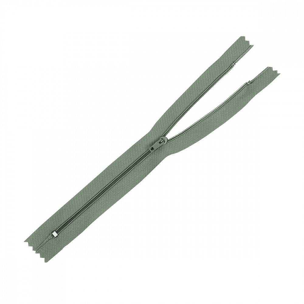 Молния спираль (витая) юбочная Т3 (3 мм) 1 зам., н/раз., 20 см, цв.F318 (306) серый уп.100 шт, Mzip