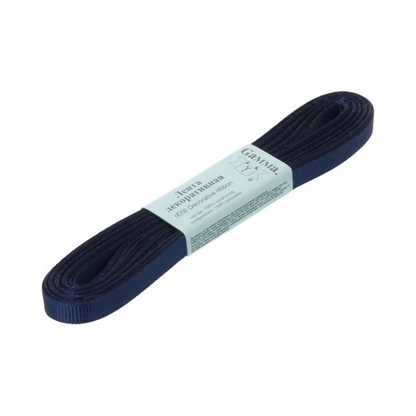 Лента репсовая нарезка 06.0 мм / 10 шт по 5.4 метра, 103 т.синий, Gamma GR-06