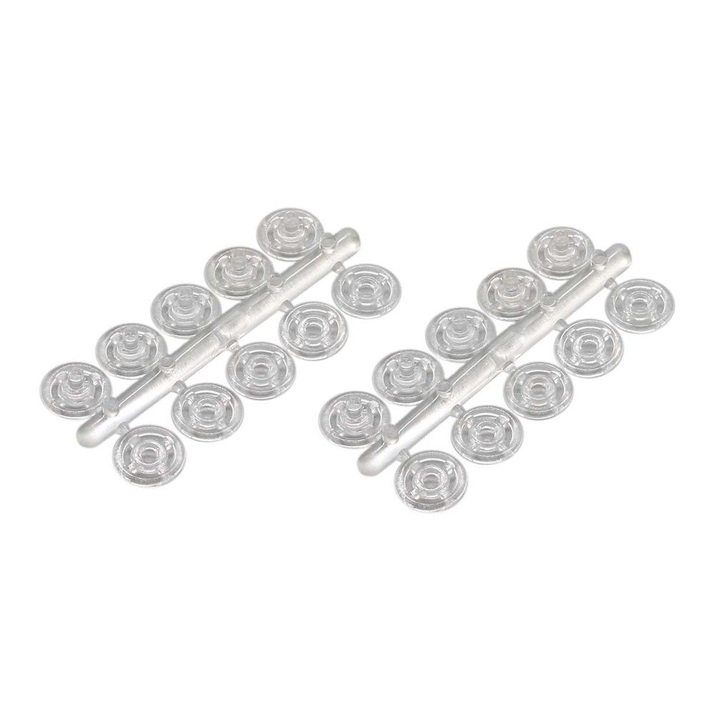 Кнопки одежные пластик прозрачный 8мм 10 шт, Pony