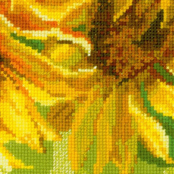 Набор для вышивания нитками Риолис, Подушка Подсолнухи 30х30 см