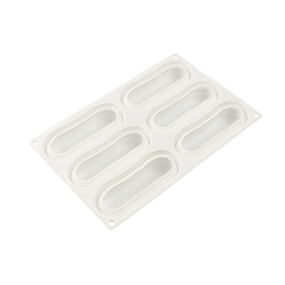 Форма силиконовая для пирожных 30х19х3.5 см, эклеры -6 ячеек, S-Chief SPC-0301