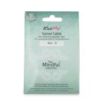 Тросик поворотный для съемных спиц KnitPro Mindful, 20см, нержавеющая сталь с нейлоновым покрытием, бирюзовый, 36602