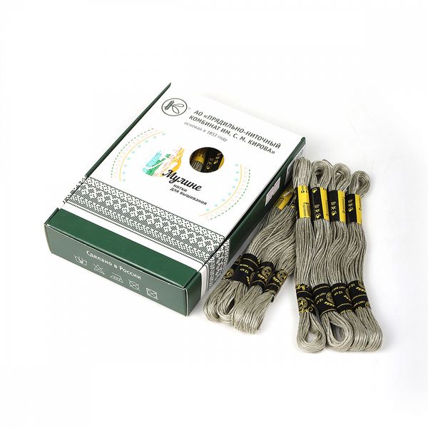 Мулине ПНК им.Кирова цв.9310 св.серый, 24 мотка по 8 метров