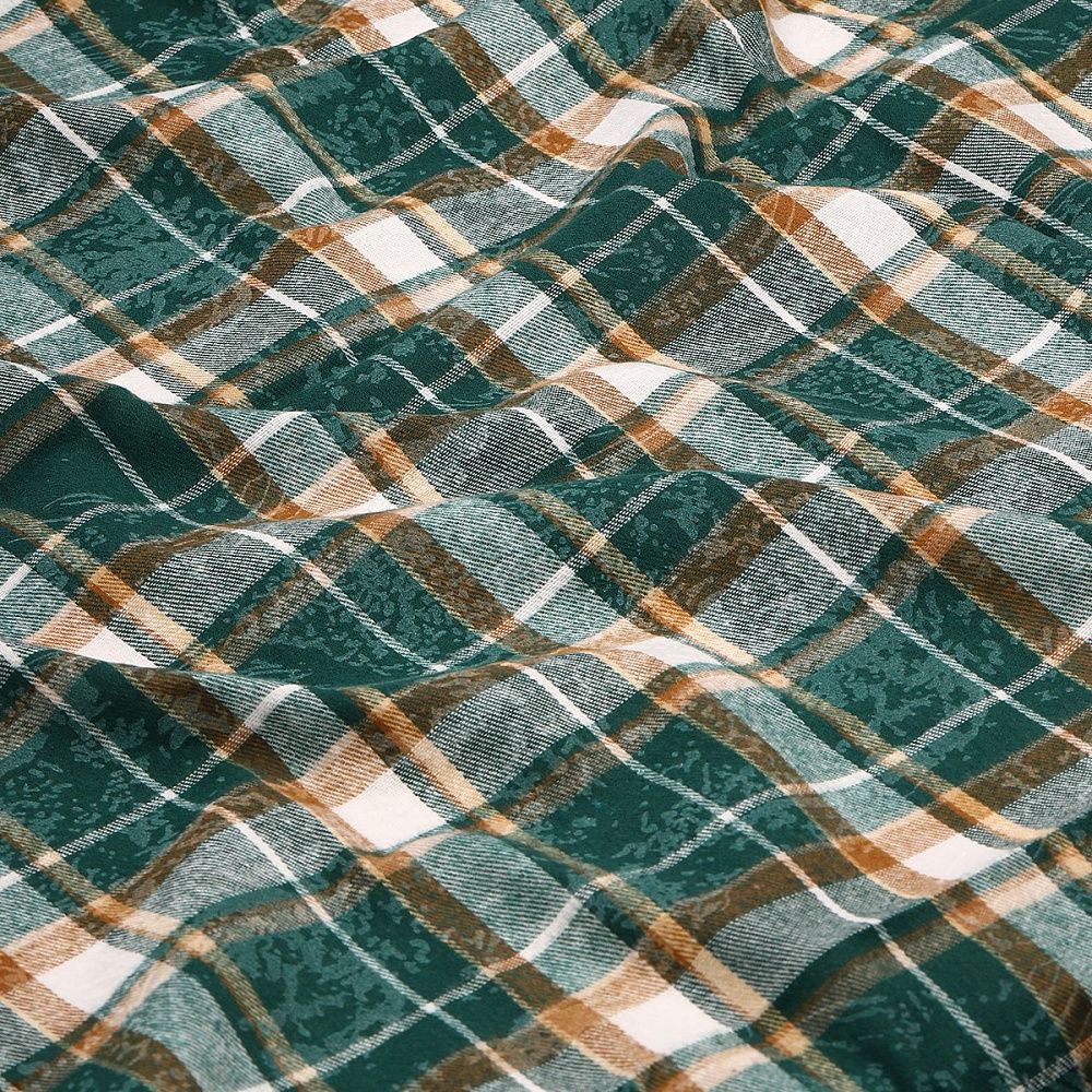 Фланель рубашечная вареная 150 г/м², 150 см / 25 метров, TBY.Fl.T497 зеленый