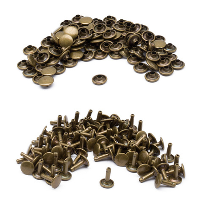 Хольнитены двухсторонние ⌀9 мм, h=11 мм, цв.антик, 100 шт