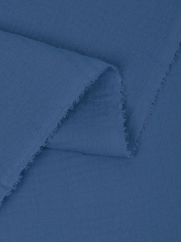 Муслин 125 г/м², 130 см / 2 метра, TBY.Mus.24723.55.2, цв.55 джинс