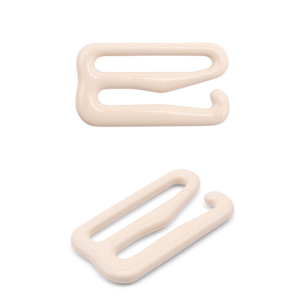 Крючки для бюстгальтера металл 15.0 мм, 20 шт, C571 молочный, ГВ1009