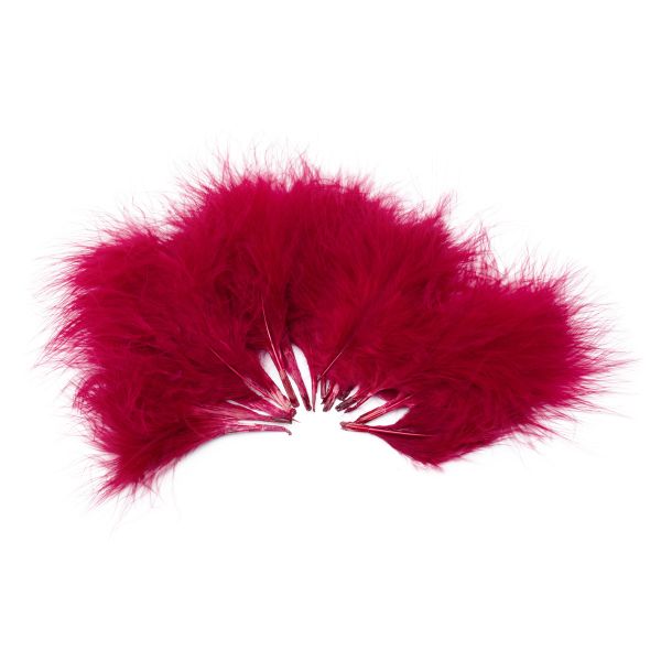 Перья декоративные 5-10см, 25 шт, бордо