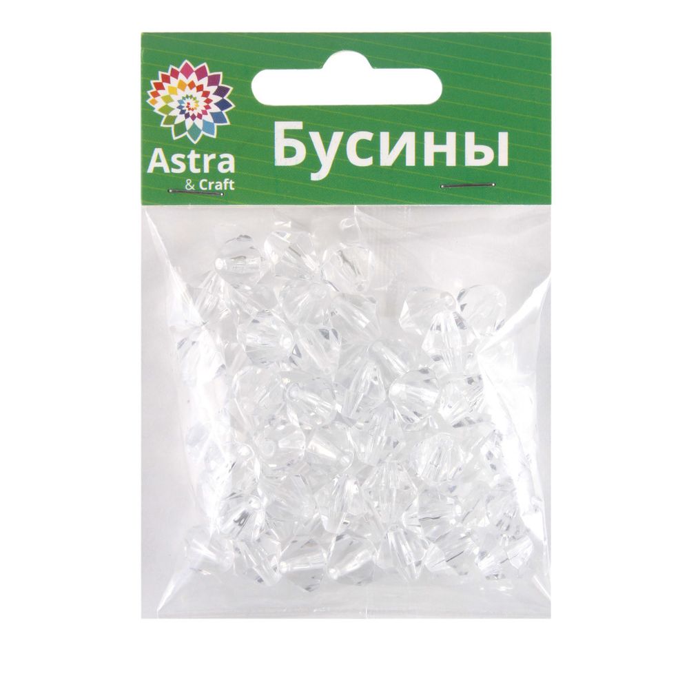 Бусины акрил ⌀10 мм, 25 г, ромбовидные, Astra&Craft, 1