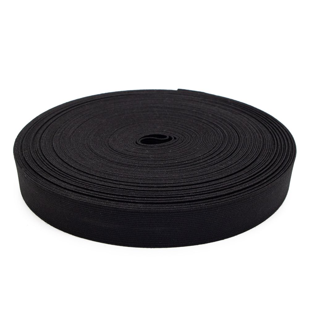 Резинка башмачная 30.0 мм / 25 метров, вязаная, черный