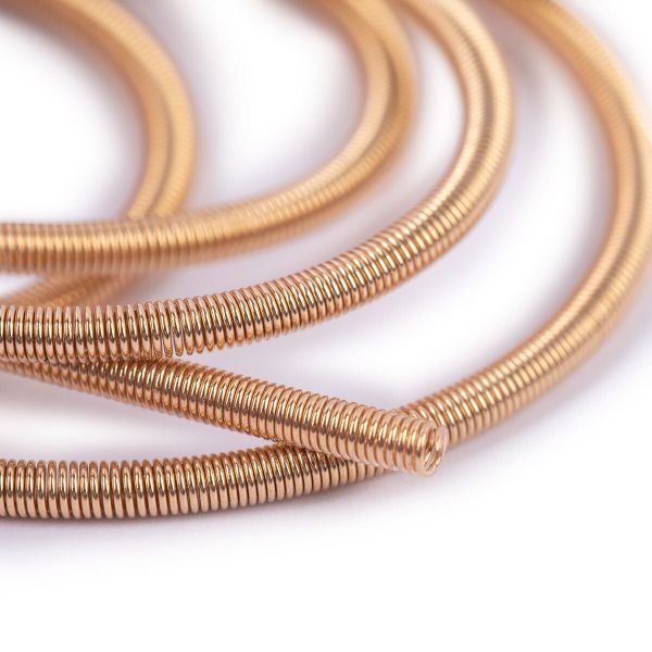 Канитель сталь ⌀1.5 мм (in ⌀0.9 мм), 5 шт по 0.5 метра, 02 золото, Zlatka FWWZ-15