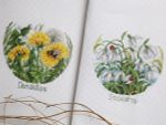 Набор для вышивания нитками Klart, Цветочная нежность. Одуванчики, 15х14.5 см