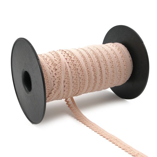 Резинка бельевая (ажурная) 13.5 мм / 50 метров, пудровый, 0313/81