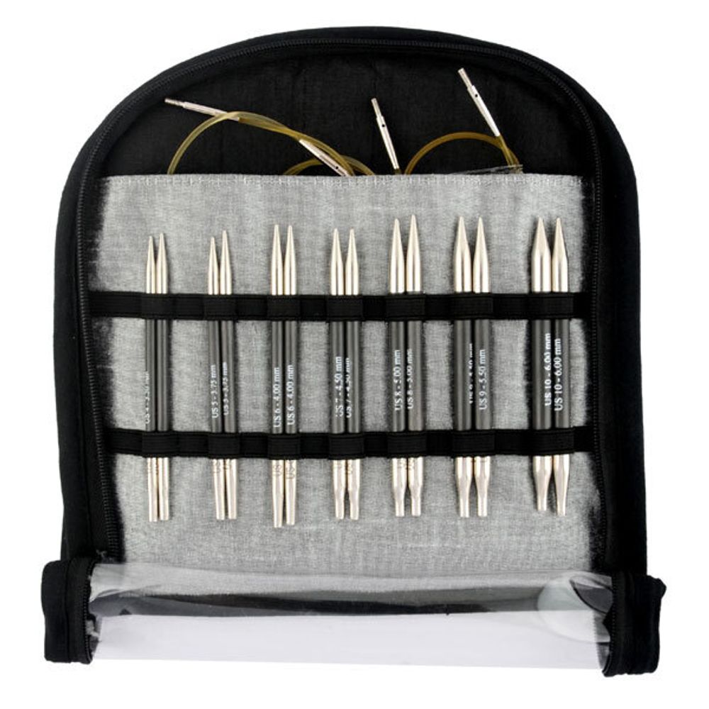 Набор съемных спиц Knit Pro Karbonz Special Interchangeable Needle Set 7 видов спиц, 41618