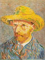 Алмазная (кристальная) мозаика Фрея, Автопортрет в соломенной шляпе, Винсент ван Гог, 30х40 см