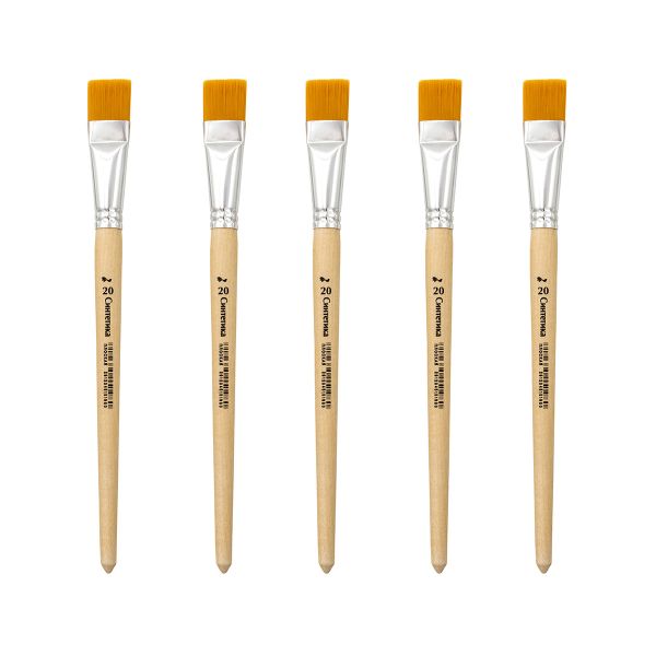 Кисть синтетика плоская прямая №20