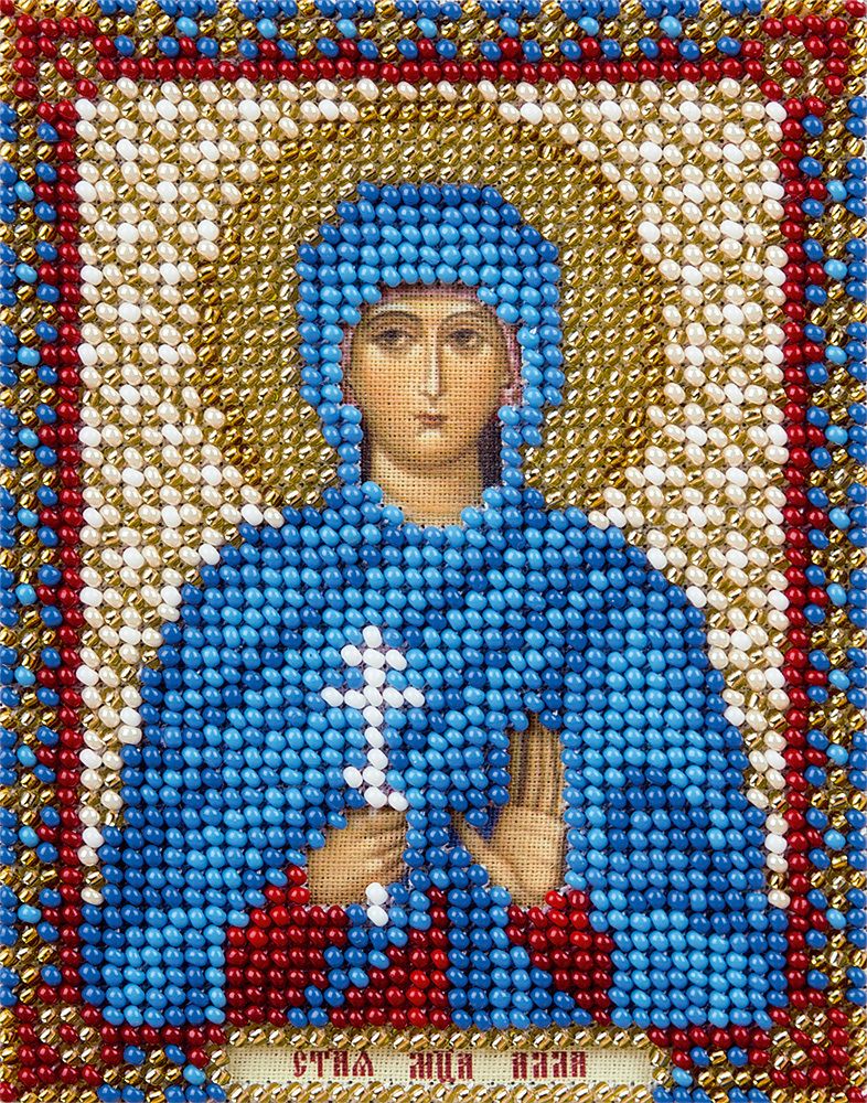 Набор для вышивания бисером Panna, Икона Святой мученицы Аллы Готфской, 8,5х11 см