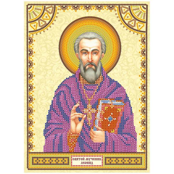 Рисунок для вышивания бисером Абрис Арт, Святой Леонид 17х23см, ACK-071