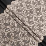 Кружево бельевое эластичное 400 мм / 3.4 метра, цвет телесный