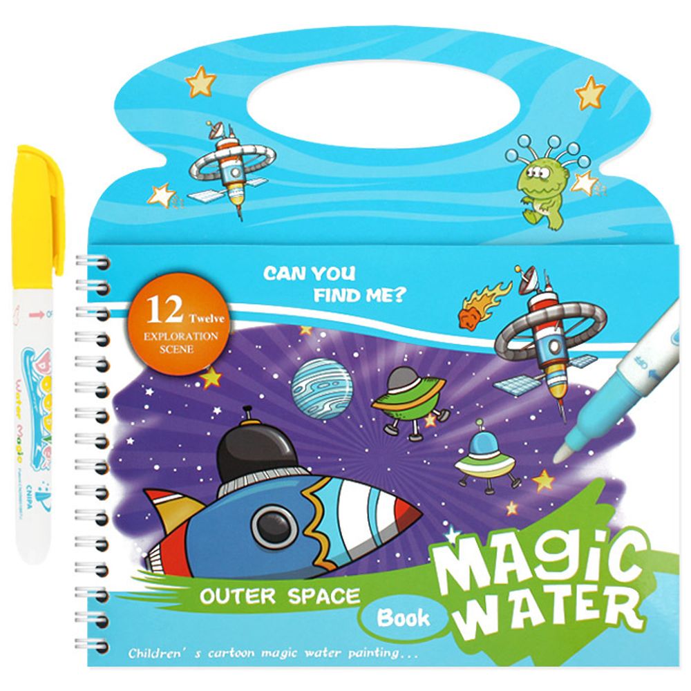 Водная многоразовая раскраска с маркером Космос, Darvish, DV-13393-2