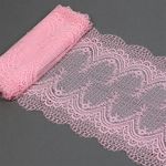 Кружево бельевое эластичное 230 мм / 10 м, 8037, цв.F133 розовый, Kruzhevo
