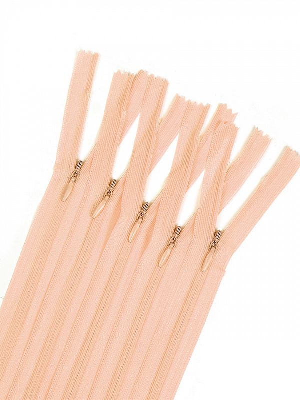 Молния потайная (скрытая) Т3 (3 мм) 1 зам., н/раз., 20 см, цв.F106 кремовый уп.50 шт