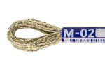 Мулине Gamma металлик, цв.М-02 св.золотой, 12 мотков по 8 метров