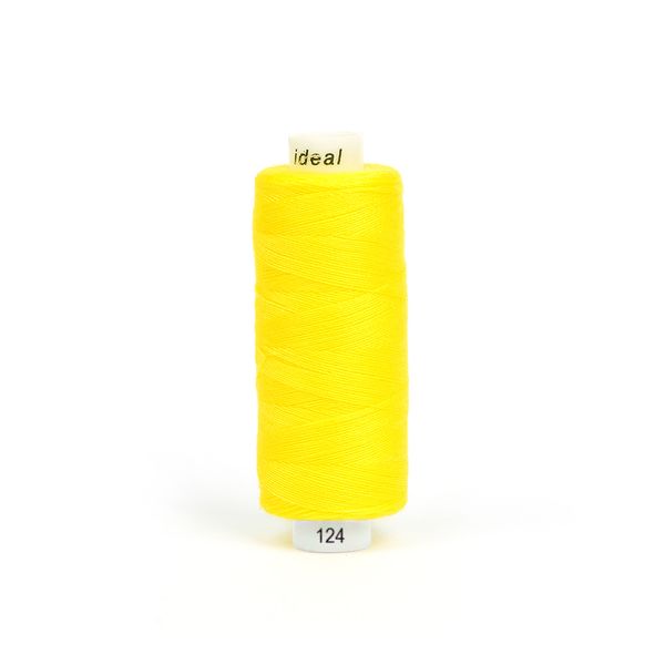 Нитки швейные бытовые Ideal 40/2, 366 м / 10 кат., 124 желтый