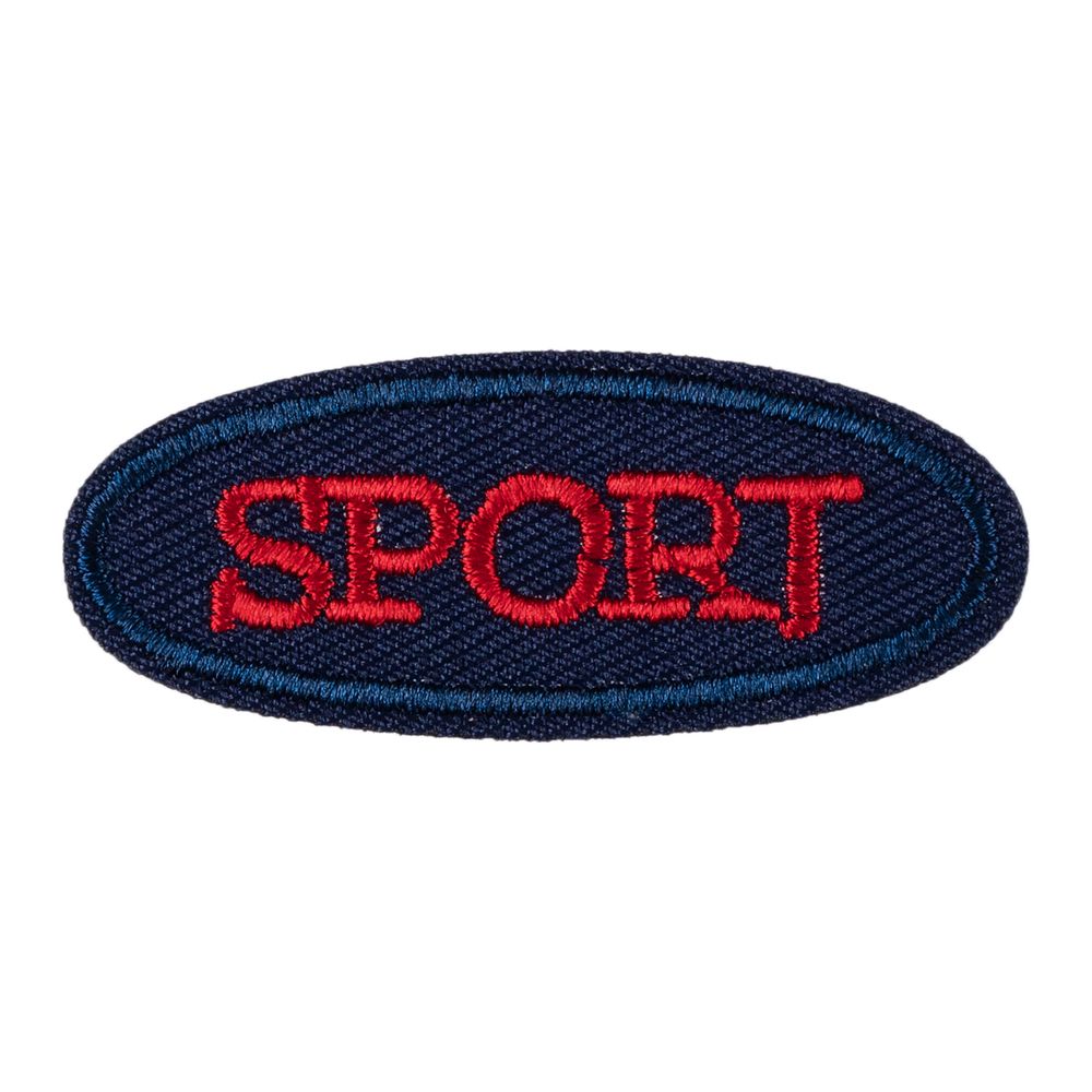Термоаппликация L №17/5, 5 шт, L231В sport синий 2х4.9 см, Gamma