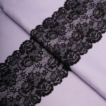 Кружево бельевое эластичное 150 мм / 13.7 метров, черный, 3AR1269
