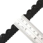 Тесьма отделочная 15 мм / 25 метров, 050 черный, N05/1016